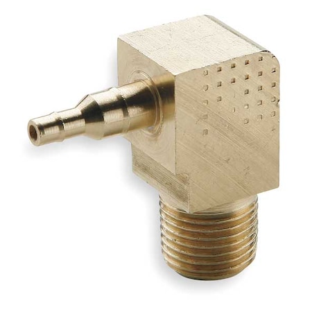 Parker 1/8" x 0.17" Barb Brass Male 90 Degree Elbow 229-4-5/32-2