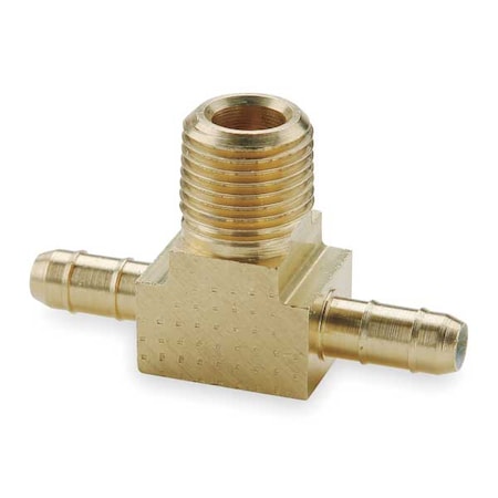 Parker 0.17" Barb x 0.17" Barb x 1/8" MNPT Brass Branch Tee 232-4-2