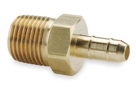 PARKER 1/8" x 1/4" x 1/4" Barb Brass Male Connector 28-6-2