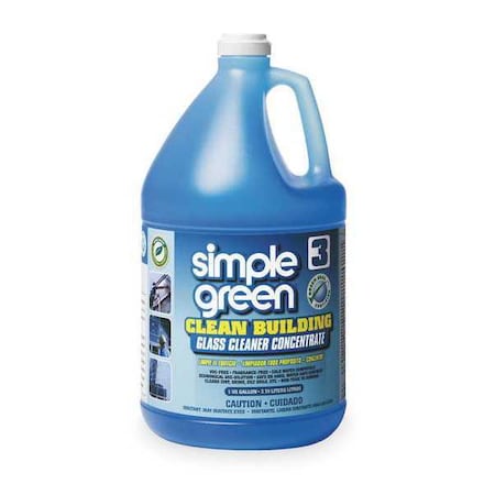 Simple Green Liquid Glass Cleaner, 1 gal., Blue, Unscented, Jug, 2 PK 1210000211301