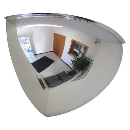 Se-Kure Quarter Dome Mirror, Acrylic, 18 in, No Backing, Round, 90  Degrees Viewing Angle ONV-SR-90-18