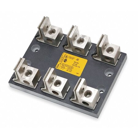 Eaton Bussmann Fuse Block, 3 Poles, Box J60200-3CR