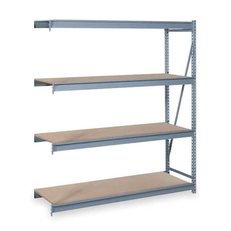 Lyon Add-On Bulk Storage Rack, 24 in D, 48 in W, 4 Shelves, Dove Gray DD67141P