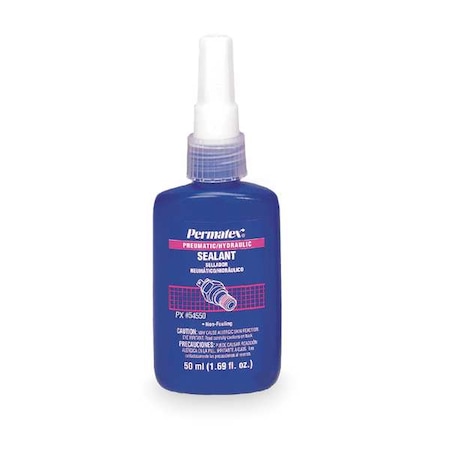 Permatex Pipe Thread Sealant 1.2 fl oz, Bottle, Pneumatic Hydraulic, Purple, Liquid 54550