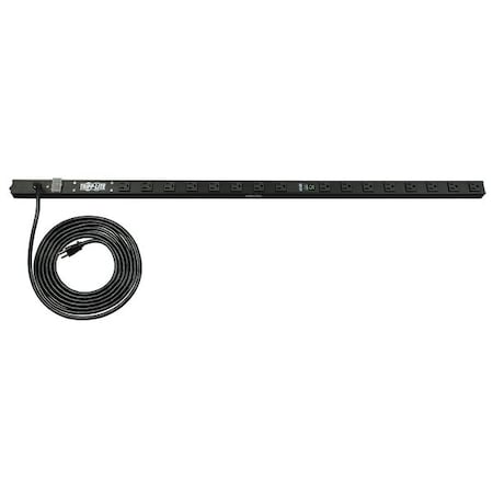 Tripp Lite PDU, Local Metered, 5-15R, 5-15P, 15 ft., Silver PDUMV15