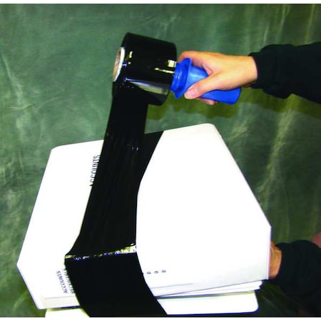 Goodwrappers Stretch Wrap, 3" W x 1000 ft. L, 80 ga, Cast Style, Black, Standard Duty 15A879