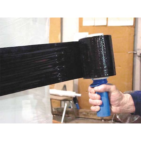 Goodwrappers Stretch Wrap, 5" W x 1000 ft. L, 80 ga, Cast Style, Black, Standard Duty 15A880