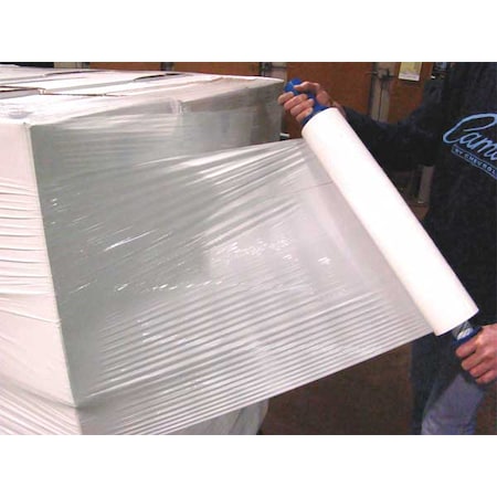 Goodwrappers Stretch Wrap, 20" W x 1000 ft. L, 80 ga, Cast Style, White, Standard Duty 15A848