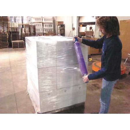 Goodwrappers Stretch Wrap, 20" W x 800 ft. L, 120 ga, Blown Style, Purple, Heavy Duty 15A845