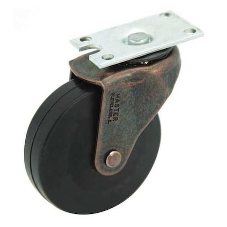 Zoro Select Swivel Plate Cstr, Rubber, 2-1/2 in, 75 lb. 41810