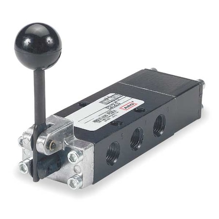 Aro Manual Air Control Valve, 4-Way, 1/4in NPT E612LM