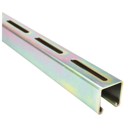 Zoro Select Single Channel Strut, Slotted, Steel, Zinc-Plated, 13/32 in x 3 in Hole Size, Silver FS-200SL GD 120.00