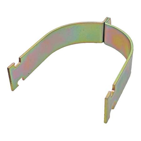 Zoro Select Channel Rigid Pipe Clamp, 4 In, Gold, PK10 V110 4Y