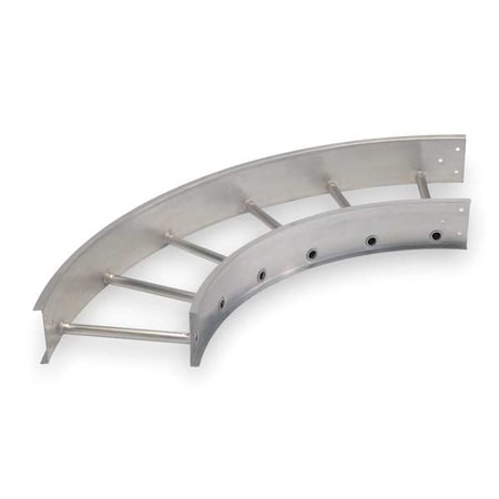 Cope Horizontal Elbow, 90 Degrees, 100 lb, 75 lb Capacity, Aluminum, Unfinished 248-129F-24