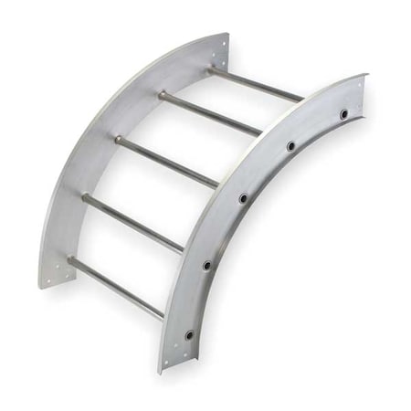 Cope 90 Degree Outside Vertical Elbow, 100 lb, 75 lb Capacity, Aluminum, Unfinished 248-249O-24