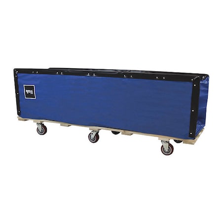 Royal Basket Trucks Open End Flatwork Truck, 85", blue vinyl G85-BXX-FOA-5UNN