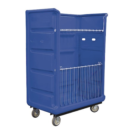 Royal Basket Trucks Turnabout, 48 cu ft, Blue, Wire Shelves G48-BLX-TAC-6UNN