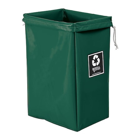 Royal Basket Trucks vinyl Enviro Hamper Bag Green G00-EEX-EBN