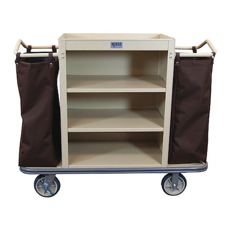 Royal Basket Trucks Housekeeping Cart, Beige, Standard G55-TNX-M3C-2NN