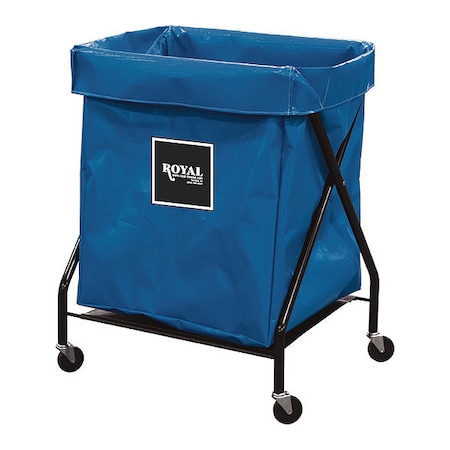Royal Basket Trucks X-Frame Cart, 8 Bu, Blue Vinyl G08-BBX-XFA-3ONN