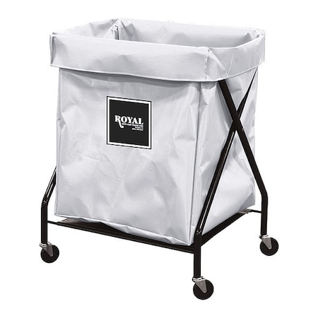 Royal Basket Trucks X-Frame Cart, 8 Bu, White Vinyl G08-WWX-XFA-3ONN