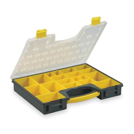 WESTWARD Compartment Box with 19 compartments, Plastic, 2-7/16" H x 16-1/2 in W 2HFT1