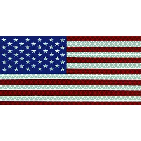 Oralite American Flag Decal, Reflect, 6.5x3.75 In 18376
