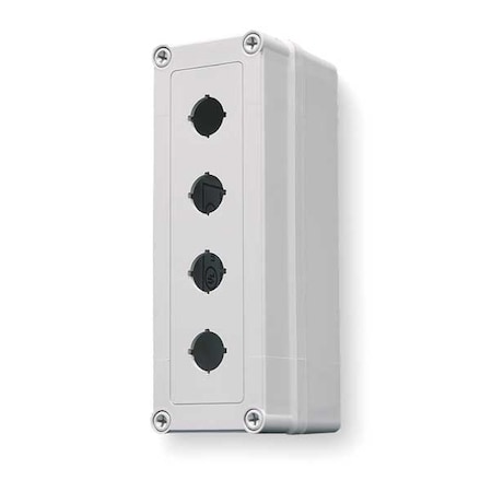 Hoffman Pushbutton Enclosure, 22mm, 8.74 in. H VM933-PBM4