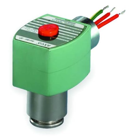 Asco Solenoid Valve, 2-Way, 2-Position, Normally Closed, 1/8 in Pipe Size, 120V AC, Cryogenic, PTFE, UR 8264G010