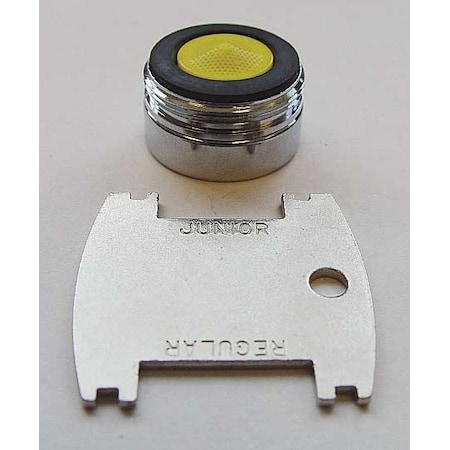 Chicago Faucet 2.2 gpm Outlet, 13/16"-27 Thread Size, Chrome, Brass E12VPJKABCP