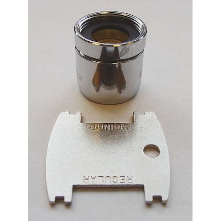 Chicago Faucet 2.2 gpm Outlet, 13/16"-24 Thread Size, Chrome, Brass E3VPJKABCP