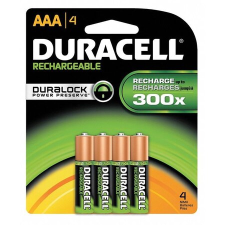 Duracell Rechargeable Battery, 1000mAh, PK4 DC2400B4N