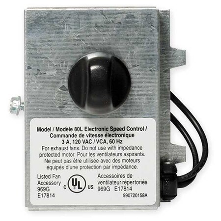 Broan Adj Speed Control Unit Mount 120 V 80l Zoro Com