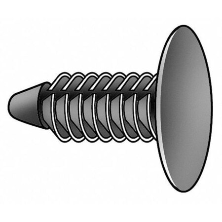 Zoro Select Push In Rivet, Round Head, 200 PK 27RT250425