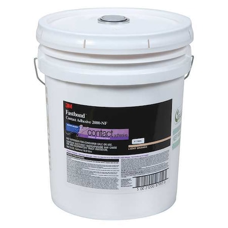 3M Urethane Adhesive, 2000NF Series, Clear, 5 gal, Pail 2000NF