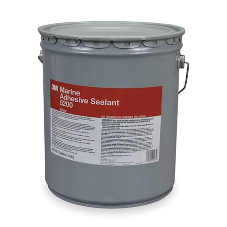 3M Polyurethane Adhesive Sealant, 640 oz, Drum, White, Polyurethane Base, 5200 21463