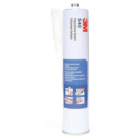3M Polyurethane Sealant, 10 oz, Cartridge, Black, Polyurethane Base, 540 540