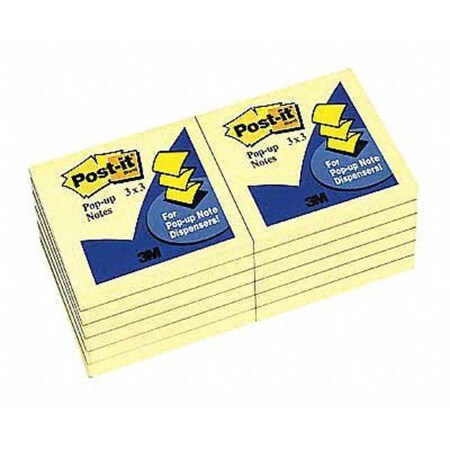 Post-It Sticky Notes, 3 x 3 In., Yellow, PK216 R330-YW