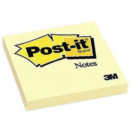 Post-It Sticky Notes, 3 x 3 In., Yellow, PK48 5400