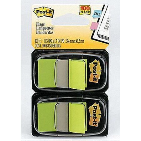 Post-It Sticky Flags, 1 x 1-3/4 In., Green, PK24 680-BG2