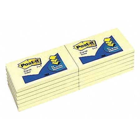 Post-It Pop-up Sticky Notes, 3 x 5 In., YW, PK144 R350-YW