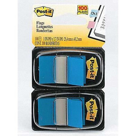Post-It Sticky Flags, 1 x 1-3/4 In., Blue, PK2 680-BE2
