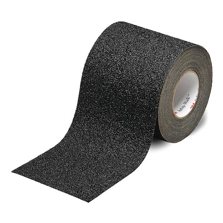3M Anti-Slip Tape Abrasive: Mineral; Substrate: Plastic Film 24 Grit Size, Black, 6" W x 30 ft. L 710-6X30
