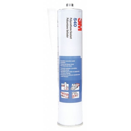 3M Polyurethane Sealant, 10 oz, Cartridge, Gray, Polyurethane Base, 540 540
