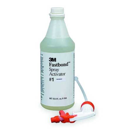 3M Activator, FastBond Spray Activator 1 Series, Clear, 1 L, Bottle, 6 PK 1