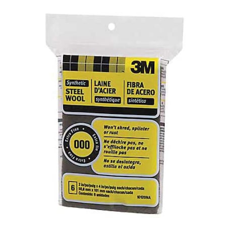 3M Sanding Wool Pad, Extra Fine, Gray, PK18 70070594885