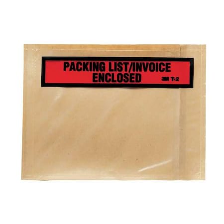 3M Packing List Envelope, Clear, PK1000, Height: 6" PLE-T2