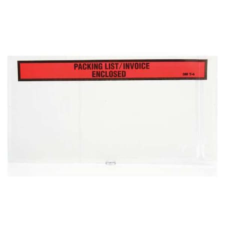 3M Packing List Envelope, 10 In H, PK1000 PLE-T4
