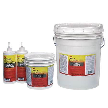 3M Wax, 1 qt, Squeeze Bottle, Water-Wax Emulsion, Gray WLX-QT