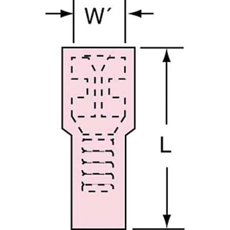 3M Female Disconnect, Red, 22-18AWG, PK25 FDI18-187Q